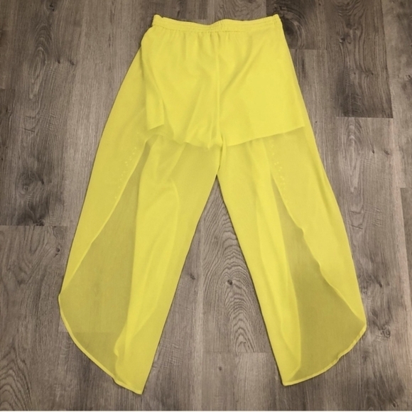 Marciano Yellow High Slit Beaded Pants - Picture 3 of 9